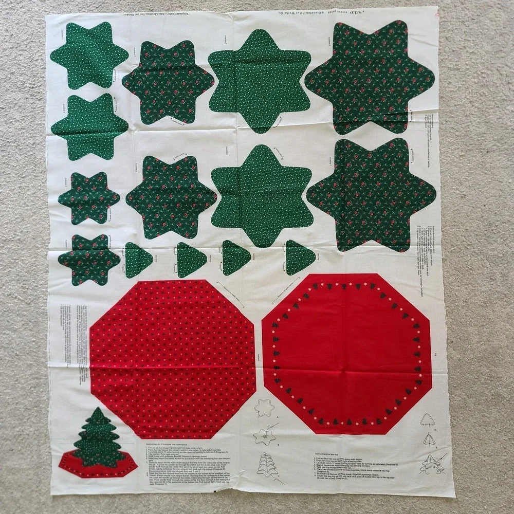 VALUE BUNDLE: 8 VTG Christmas Cut & Sew Panels Santa Nativity Apron Tree Stuff